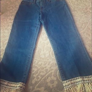 Tory Burch fringed jeans